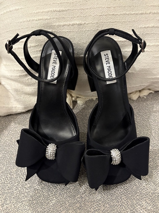 Steve Madden Aerin Bow Black Platform Sandals 🖤 💎 main image 4